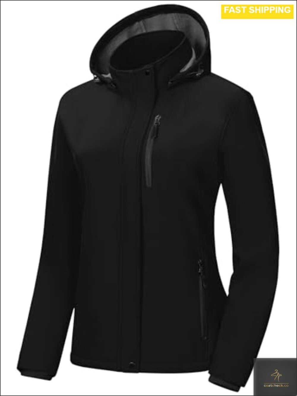 Softshell Fleece Lined Rain Jacket Waterproof Windbreaker Coat